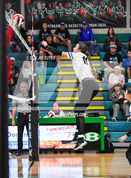 Thumbnail 3 in McMullen County vs Richards (UIL Volleyball 1A Region III Semifinal) photogallery.