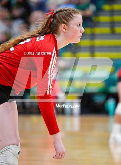 Thumbnail 2 in McMullen County vs Richards (UIL Volleyball 1A Region III Semifinal) photogallery.