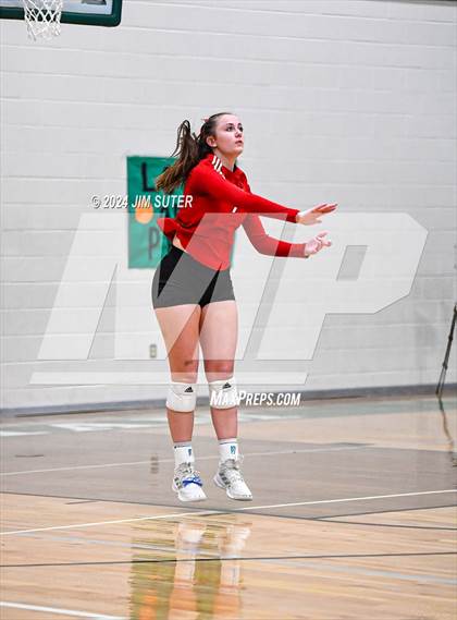 Thumbnail 1 in McMullen County vs Richards (UIL Volleyball 1A Region III Semifinal) photogallery.