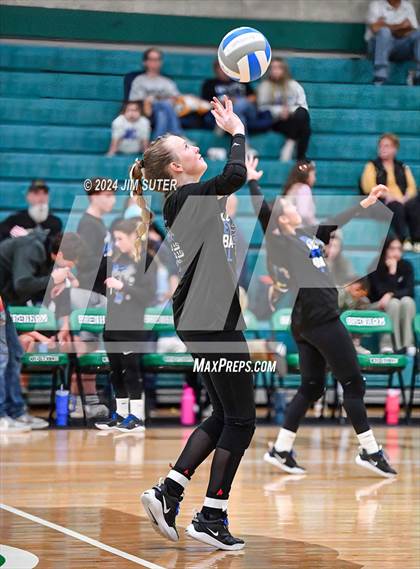 Thumbnail 3 in McMullen County vs Richards (UIL Volleyball 1A Region III Semifinal) photogallery.