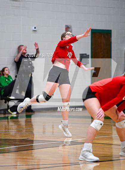 Thumbnail 1 in McMullen County vs Richards (UIL Volleyball 1A Region III Semifinal) photogallery.