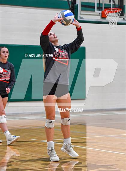Thumbnail 3 in McMullen County vs Richards (UIL Volleyball 1A Region III Semifinal) photogallery.
