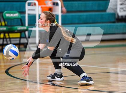 Thumbnail 3 in McMullen County vs Richards (UIL Volleyball 1A Region III Semifinal) photogallery.