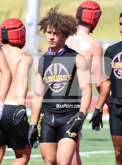 Thumbnail 1 in Brophy College Prep vs. Sunrise Mountain (Mingus 7 on 7 Tournament) photogallery.