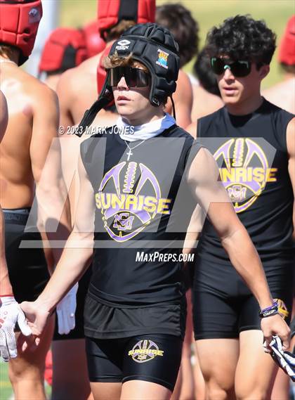 Thumbnail 3 in Brophy College Prep vs. Sunrise Mountain (Mingus 7 on 7 Tournament) photogallery.