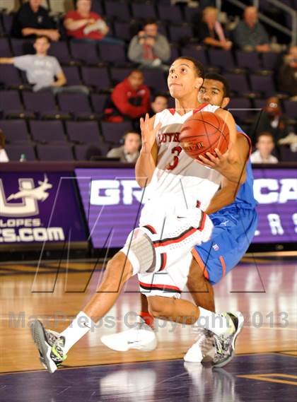 Thumbnail 1 in Bishop Gorman vs. Orange Lutheran (Hoophall West Tournament)  photogallery.