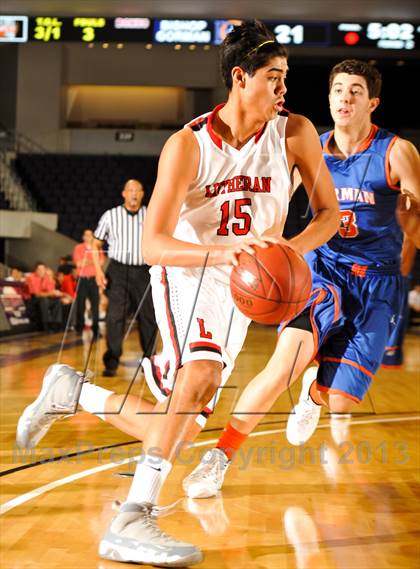 Thumbnail 3 in Bishop Gorman vs. Orange Lutheran (Hoophall West Tournament)  photogallery.