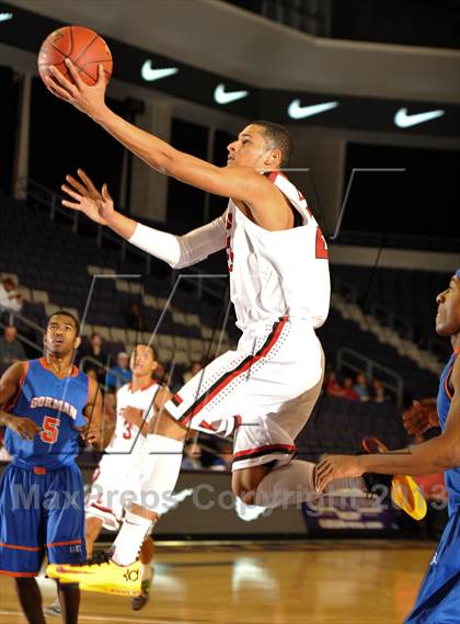 Thumbnail 2 in Bishop Gorman vs. Orange Lutheran (Hoophall West Tournament)  photogallery.