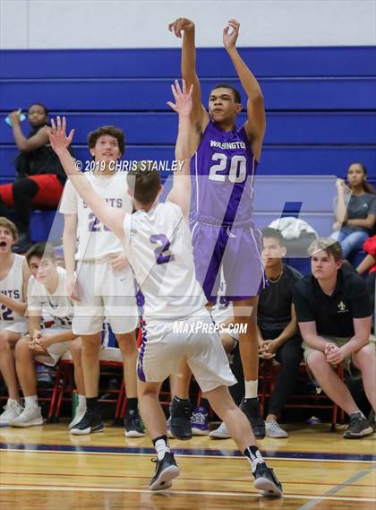 Thumbnail 1 in Notre Dame Prep vs. Washington (Independence Thanksgiving Basketball Tournament) photogallery.