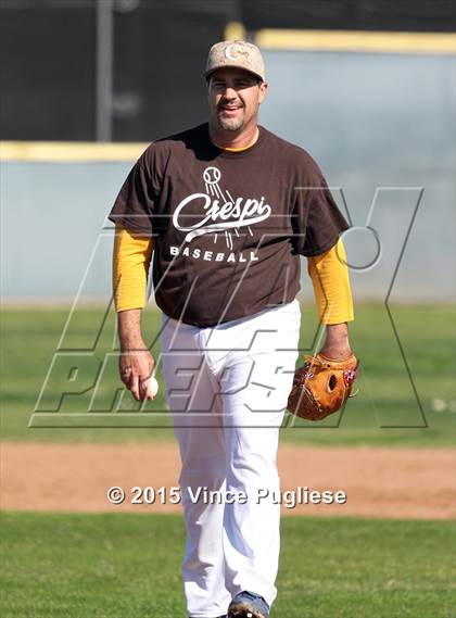 Thumbnail 1 in Crespi Varsity vs. Crespi Alumni 2015 photogallery.