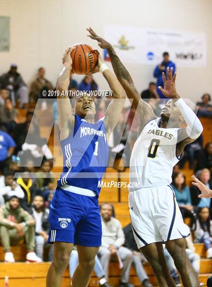 Thumbnail 2 in Northwood Temple Academy vs. Moravian Prep (Hoops and Dreams Showcase Fayetteville, NC) photogallery.