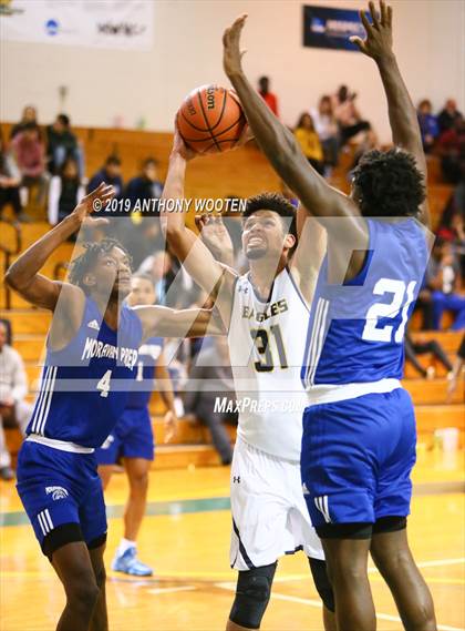 Thumbnail 1 in Northwood Temple Academy vs. Moravian Prep (Hoops and Dreams Showcase Fayetteville, NC) photogallery.