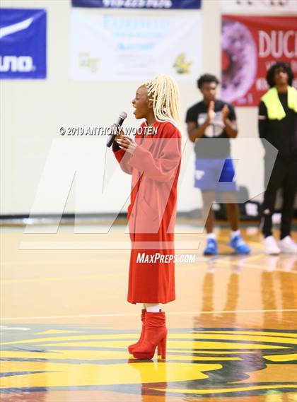 Thumbnail 1 in Northwood Temple Academy vs. Moravian Prep (Hoops and Dreams Showcase Fayetteville, NC) photogallery.