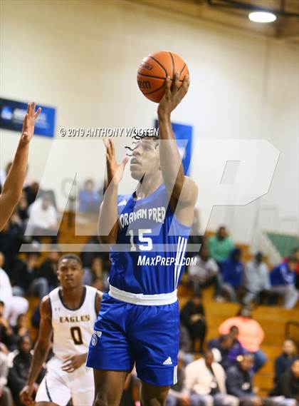 Thumbnail 1 in Northwood Temple Academy vs. Moravian Prep (Hoops and Dreams Showcase Fayetteville, NC) photogallery.