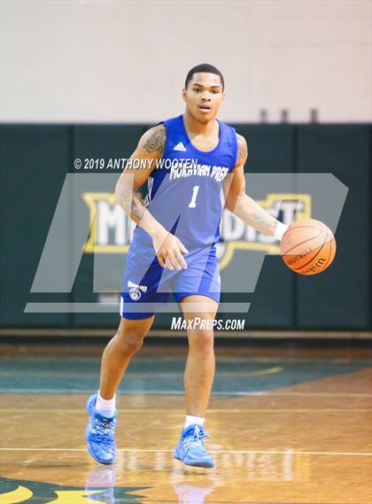 Thumbnail 2 in Northwood Temple Academy vs. Moravian Prep (Hoops and Dreams Showcase Fayetteville, NC) photogallery.