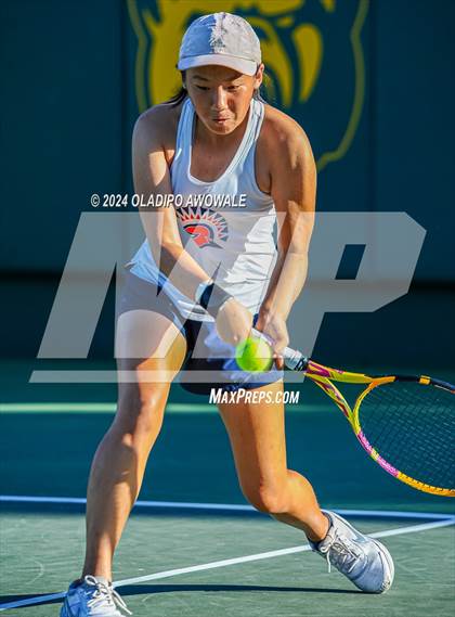 Thumbnail 3 in Seven Lakes vs Westwood (UIL 6A Tennis Final) photogallery.