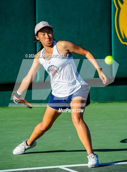 Thumbnail 3 in Seven Lakes vs Westwood (UIL 6A Tennis Final) photogallery.