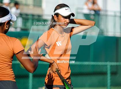 Thumbnail 3 in Seven Lakes vs Westwood (UIL 6A Tennis Final) photogallery.