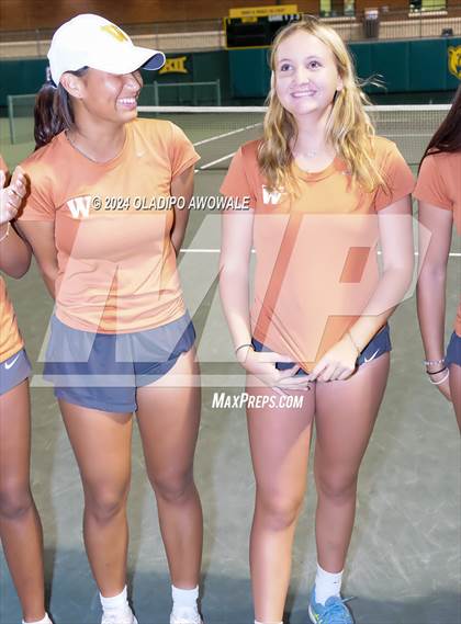 Thumbnail 3 in Seven Lakes vs Westwood (UIL 6A Tennis Final) photogallery.