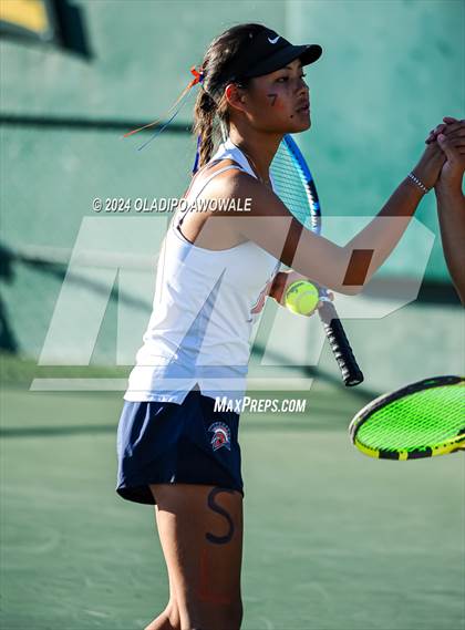Thumbnail 2 in Seven Lakes vs Westwood (UIL 6A Tennis Final) photogallery.