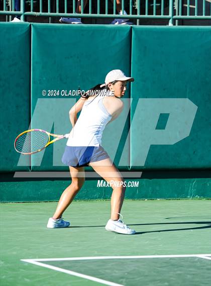 Thumbnail 3 in Seven Lakes vs Westwood (UIL 6A Tennis Final) photogallery.
