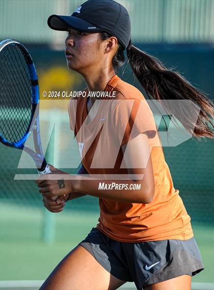 Thumbnail 3 in Seven Lakes vs Westwood (UIL 6A Tennis Final) photogallery.