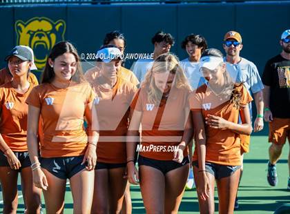 Thumbnail 2 in Seven Lakes vs Westwood (UIL 6A Tennis Final) photogallery.