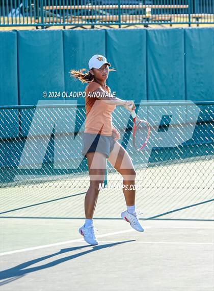 Thumbnail 3 in Seven Lakes vs Westwood (UIL 6A Tennis Final) photogallery.