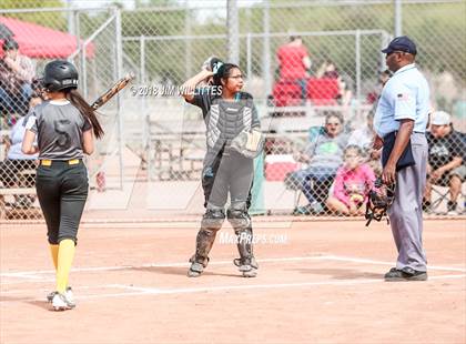 Thumbnail 3 in Tombstone vs. Greyhills Academy (Chandler Prep Softball Classic) photogallery.