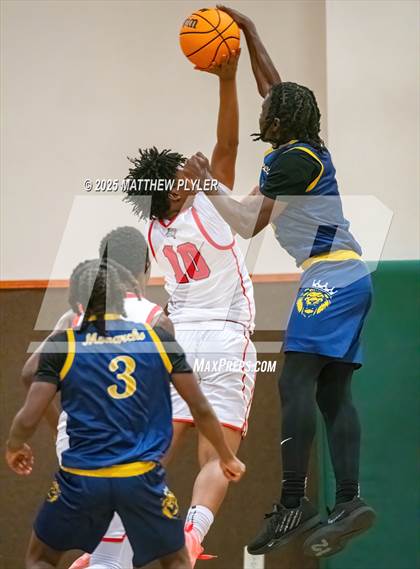 Thumbnail 1 in New Life Christian Academy vs. Berean Baptist Academy (Veterans Showcase 2025) photogallery.