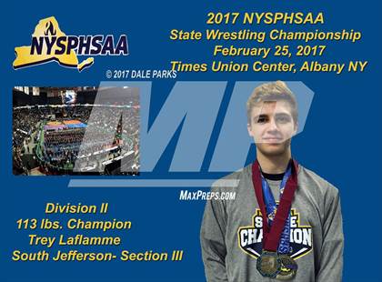 Thumbnail 3 in NYSPHSAA Wrestling Championships (Div.2 - 113 lb. Champ) photogallery.