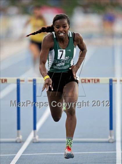 Thumbnail 1 in CIF State Track & Field Championships (Girls Preliminary Track Events) photogallery.