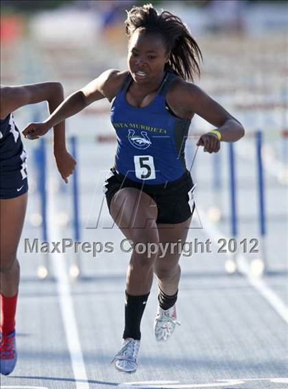 Thumbnail 1 in CIF State Track & Field Championships (Girls Preliminary Track Events) photogallery.