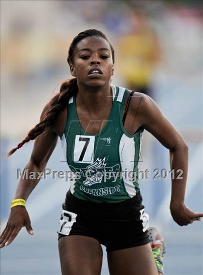 Thumbnail 3 in CIF State Track & Field Championships (Girls Preliminary Track Events) photogallery.