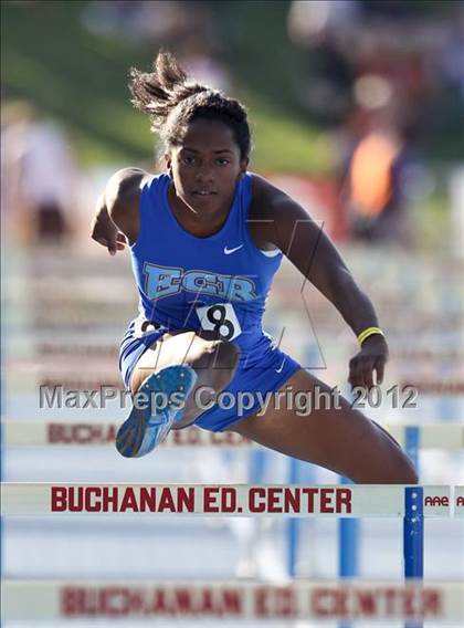 Thumbnail 1 in CIF State Track & Field Championships (Girls Preliminary Track Events) photogallery.