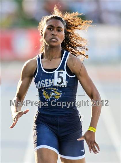 Thumbnail 2 in CIF State Track & Field Championships (Girls Preliminary Track Events) photogallery.