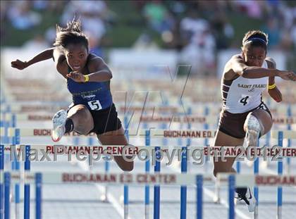 Thumbnail 1 in CIF State Track & Field Championships (Girls Preliminary Track Events) photogallery.