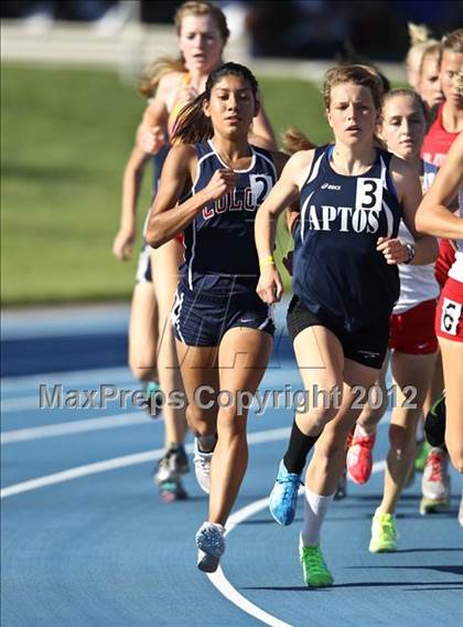 Thumbnail 1 in CIF State Track & Field Championships (Girls Preliminary Track Events) photogallery.