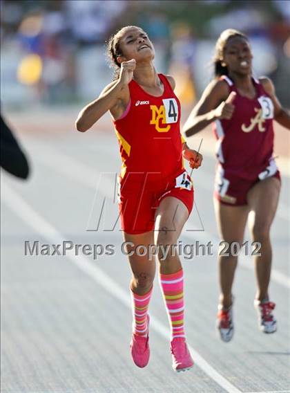 Thumbnail 1 in CIF State Track & Field Championships (Girls Preliminary Track Events) photogallery.