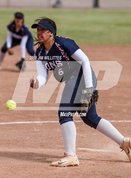 Thumbnail 2 in Coronado vs Salome (Chandler Prep Softball Classic) photogallery.