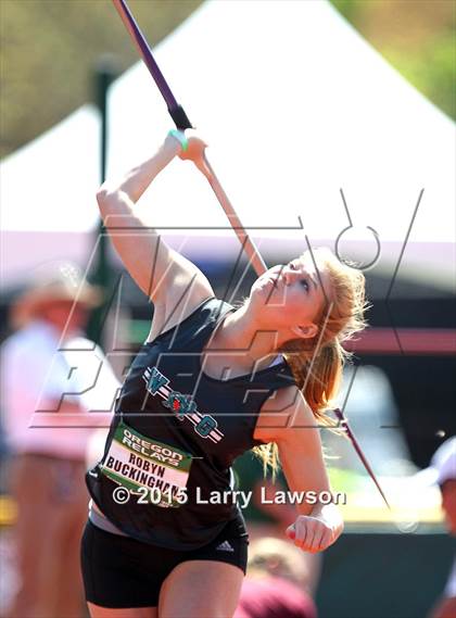 Thumbnail 1 in Oregon Relays - Girls Javelin photogallery.
