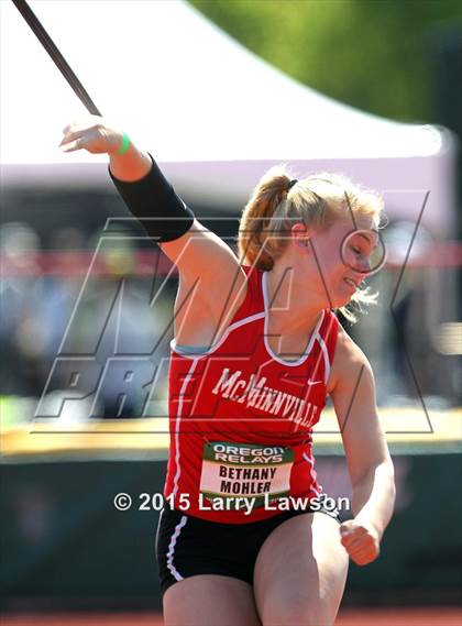 Thumbnail 3 in Oregon Relays - Girls Javelin photogallery.