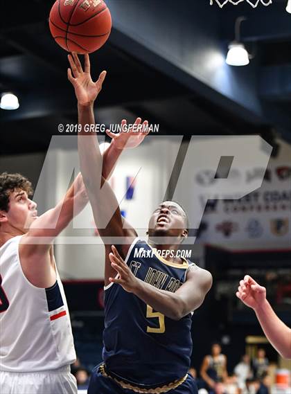 Thumbnail 1 in Modesto Christian vs. St. John Bosco (MaxPreps/DLS MLK Classic) photogallery.