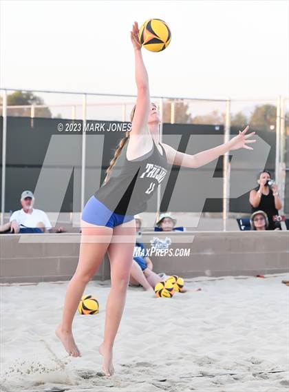 Thumbnail 1 in Salpointe Catholic vs. Valley Christian (AIA Division II Pairs Final) photogallery.