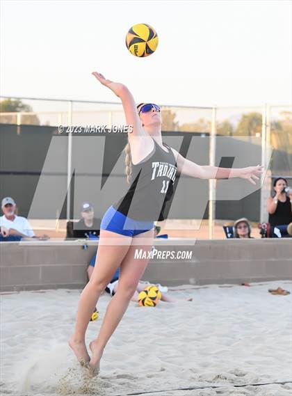Thumbnail 1 in Salpointe Catholic vs. Valley Christian (AIA Division II Pairs Final) photogallery.