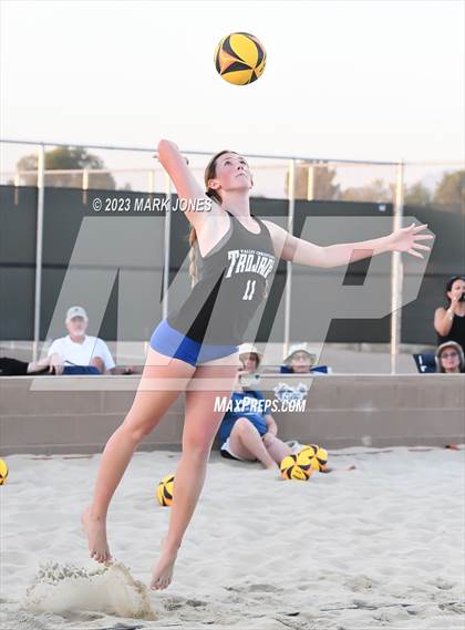 Thumbnail 3 in Salpointe Catholic vs. Valley Christian (AIA Division II Pairs Final) photogallery.