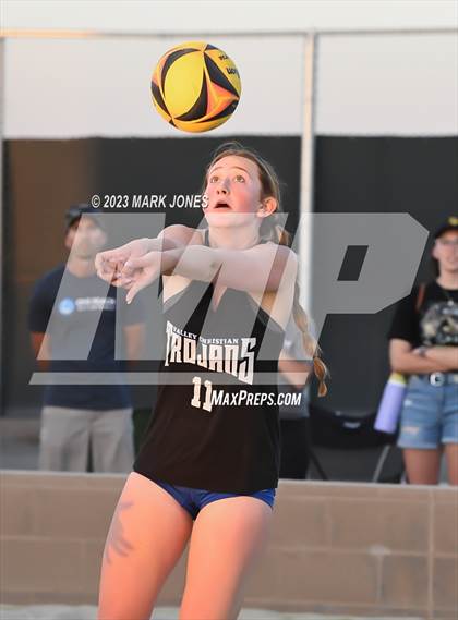 Thumbnail 1 in Salpointe Catholic vs. Valley Christian (AIA Division II Pairs Final) photogallery.