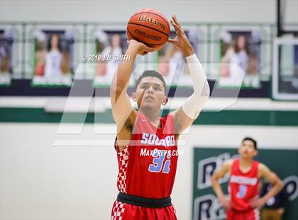 Thumbnail 1 in Santa Fe vs. Socorro (Jalene Berger Allstate Holiday Tournament) photogallery.