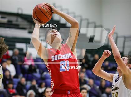Thumbnail 1 in Santa Fe vs. Socorro (Jalene Berger Allstate Holiday Tournament) photogallery.