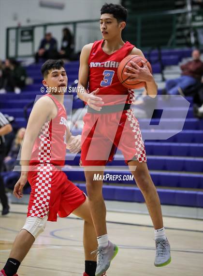 Thumbnail 1 in Santa Fe vs. Socorro (Jalene Berger Allstate Holiday Tournament) photogallery.